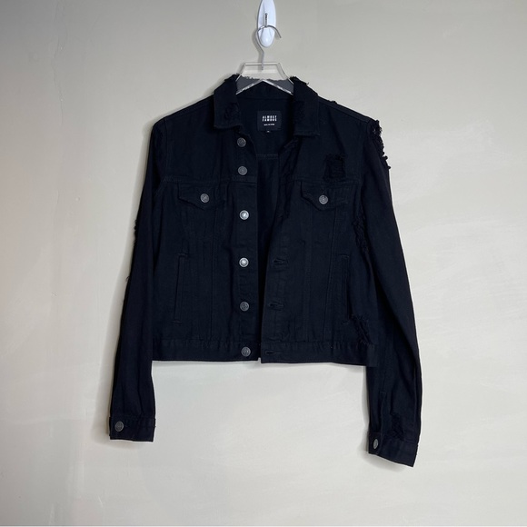 Almost Famous Distressed Denim Jacket - Picture 4 of 11